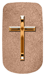 DAROYAL-510-CP-SH-BZ Copper Single Cross Shimmer Bronze Background